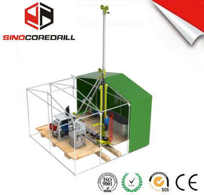 300M profundidade portátil Core Drill Rig Design leve e motor Kubota