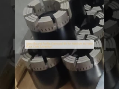 Bico de diamante de perfil semirredondo para extração de núcleos de rocha média a dura